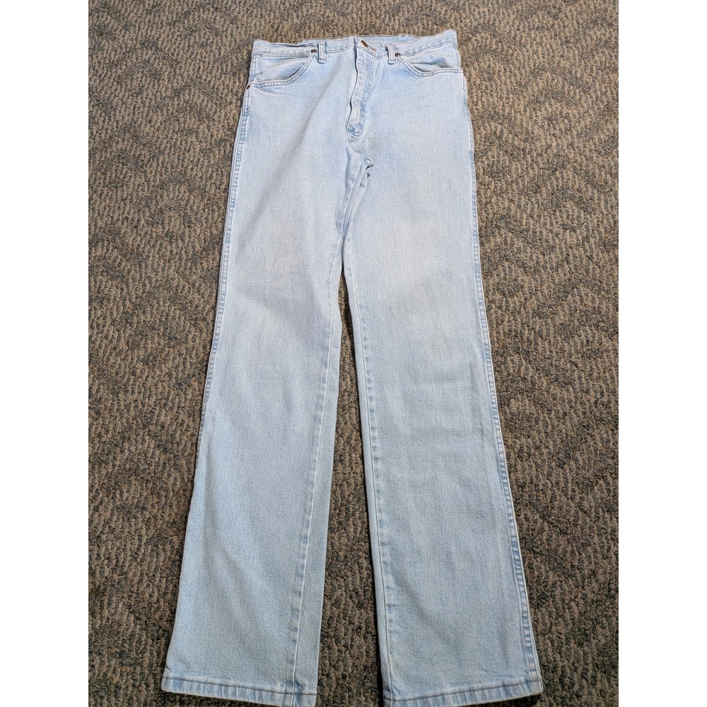 Wrangler Mens Light Wash Straight Leg Denim Jeans 34(33)x34 10936AFGH Blue